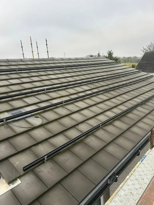 Roof prepared and ready for solar panels